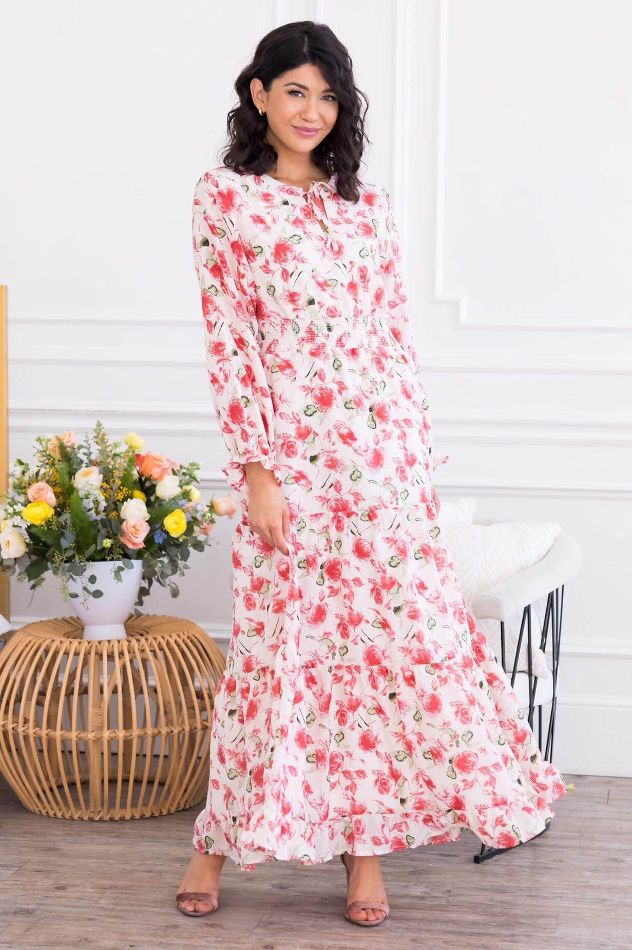 The Emilian Modest Floral Dress