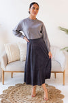 Smooth As Velvet Cord Skirt Skirts vendor-unknown