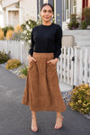 Rich In Love Corduroy Skirt Modest Dresses vendor-unknown