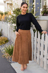 Rich In Love Corduroy Skirt Modest Dresses vendor-unknown