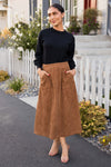 Rich In Love Corduroy Skirt Modest Dresses vendor-unknown