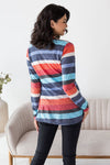 Time To Travel Striped Cardigan Tops vendor-unknown