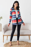 Time To Travel Striped Cardigan Tops vendor-unknown