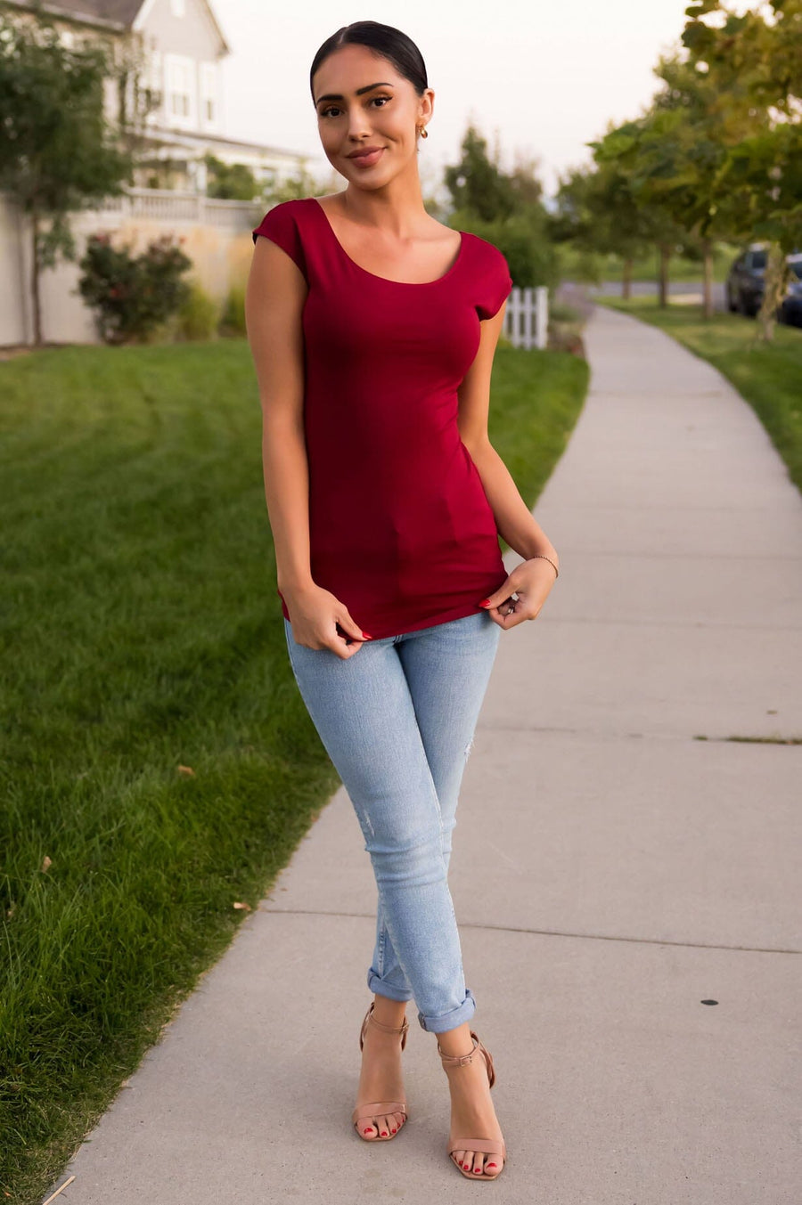 Cap Sleeve Modest Layering Tee