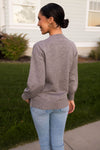 Chill Time Slouchy Sweater Tops vendor-unknown