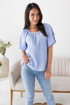 Lovely Lessons Textured Blouse Tops vendor-unknown