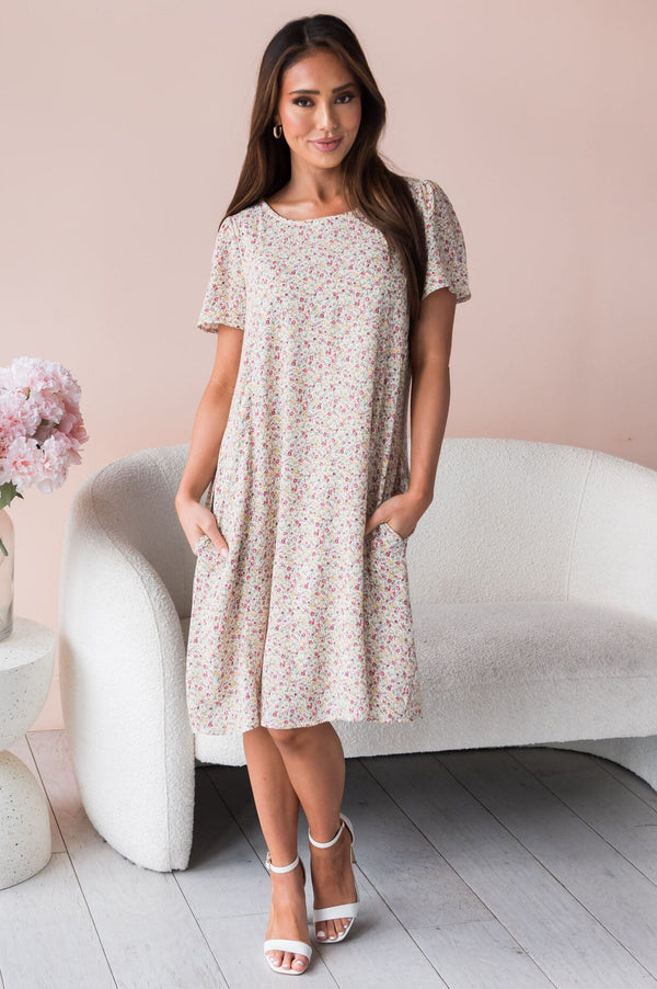 The Gertrude Modest Floral Dress