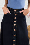 The Cantina Denim Button Skirt Modest Dresses vendor-unknown