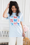 Patriotic Bows Graphic Tee Modest Dresses vendor-unknown