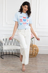 Patriotic Bows Graphic Tee Modest Dresses vendor-unknown