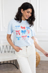 Patriotic Bows Graphic Tee Modest Dresses vendor-unknown