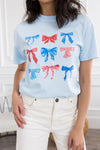 Patriotic Bows Graphic Tee Modest Dresses vendor-unknown