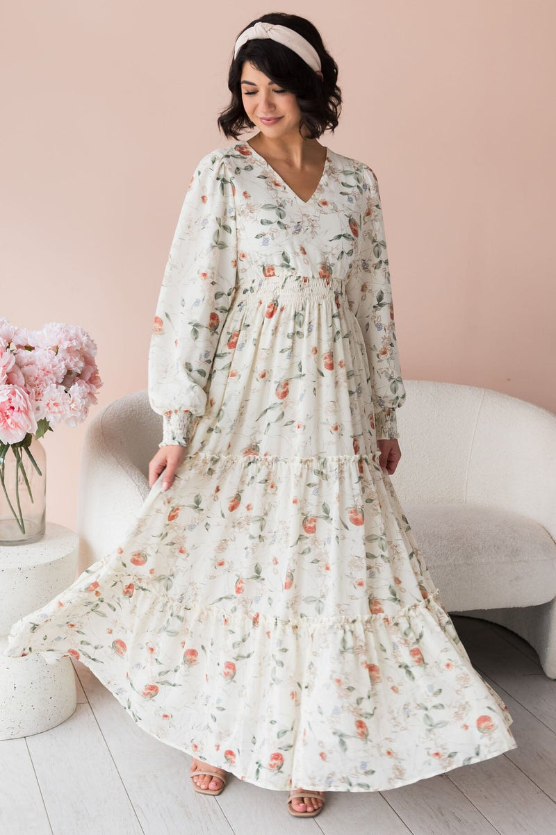 The Jacey Modest Floral Maxi Dress