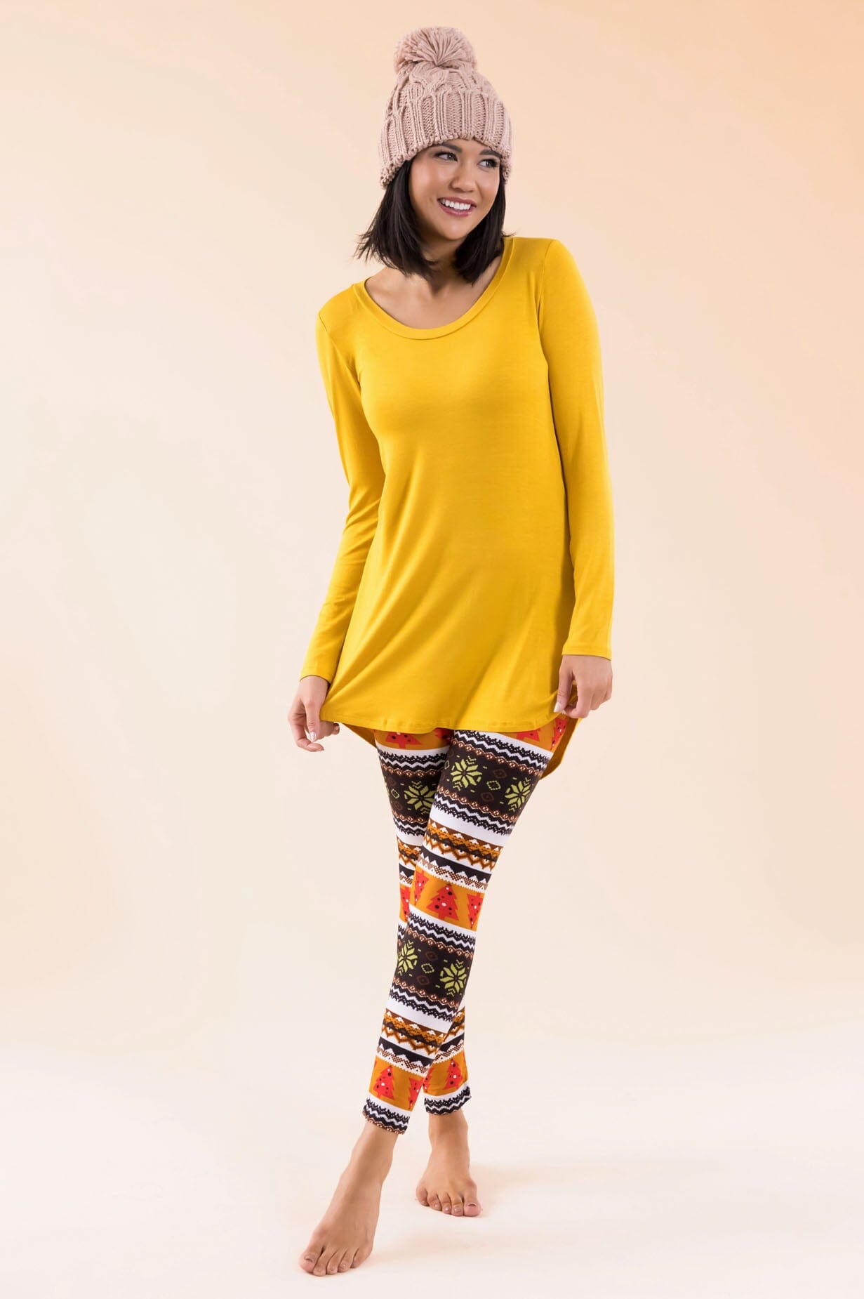 Xmas Long Tunics For Women To Wear With Leggings Long Sleeve