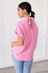 Heart & Humility Tie Back Blouse Tops vendor-unknown