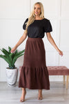 Promised High Waist Maxi Skirt Modest Dresses vendor-unknown 