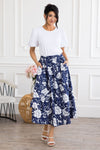 Flower Fields Maxi Skirt Modest Dresses vendor-unknown