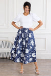 Flower Fields Maxi Skirt Modest Dresses vendor-unknown 