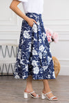 Flower Fields Maxi Skirt Modest Dresses vendor-unknown