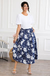 Flower Fields Maxi Skirt Modest Dresses vendor-unknown