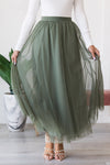 Steal The Day Tulle Skirt Modest Dresses vendor-unknown