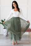 Steal The Day Tulle Skirt Modest Dresses vendor-unknown 