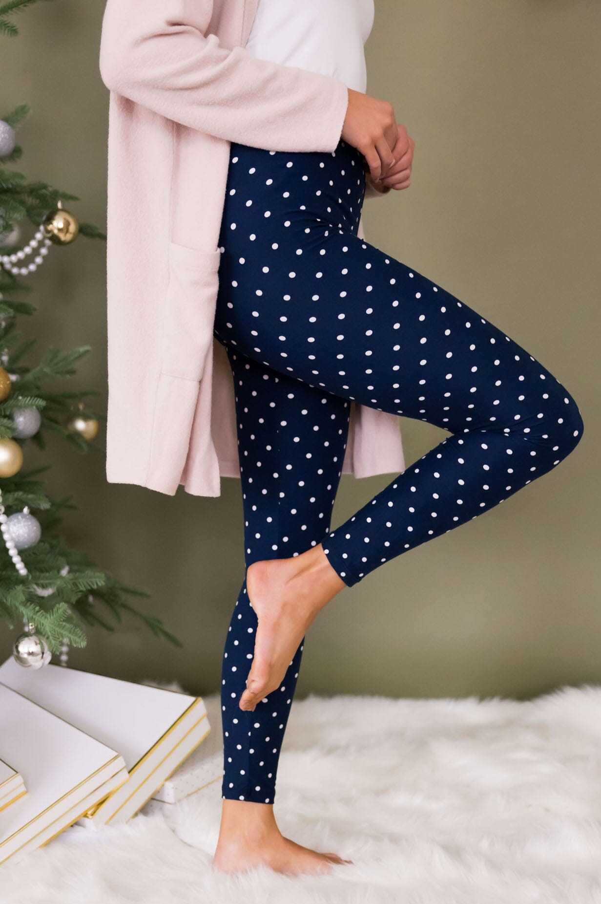 Snowball Christmas Leggings, Affordable Trendy and Modest Clothing