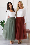 Steal The Day Tulle Skirt Modest Dresses vendor-unknown