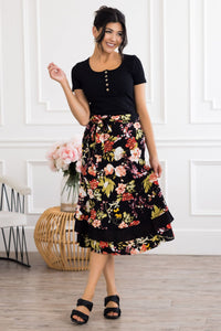 Dreaming Of You Floral Skirt Modest Dresses vendor-unknown 