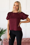 Joyous Puff Sleeve Blouse Tops vendor-unknown 