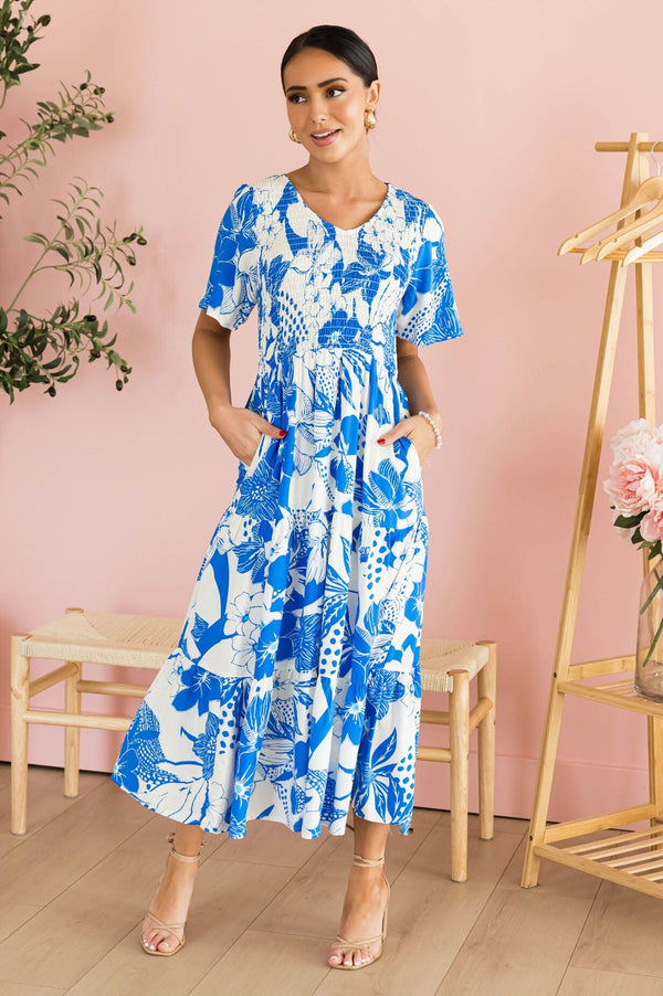 The Claira Modest Tier Dress