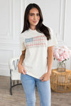 Patriotic Daisy Flag Graphic Tee Modest Dresses vendor-unknown