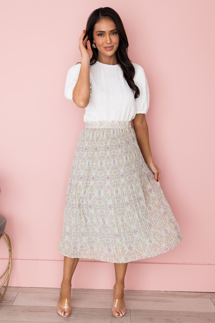 Delicate Lace Modest Maxi Skirt