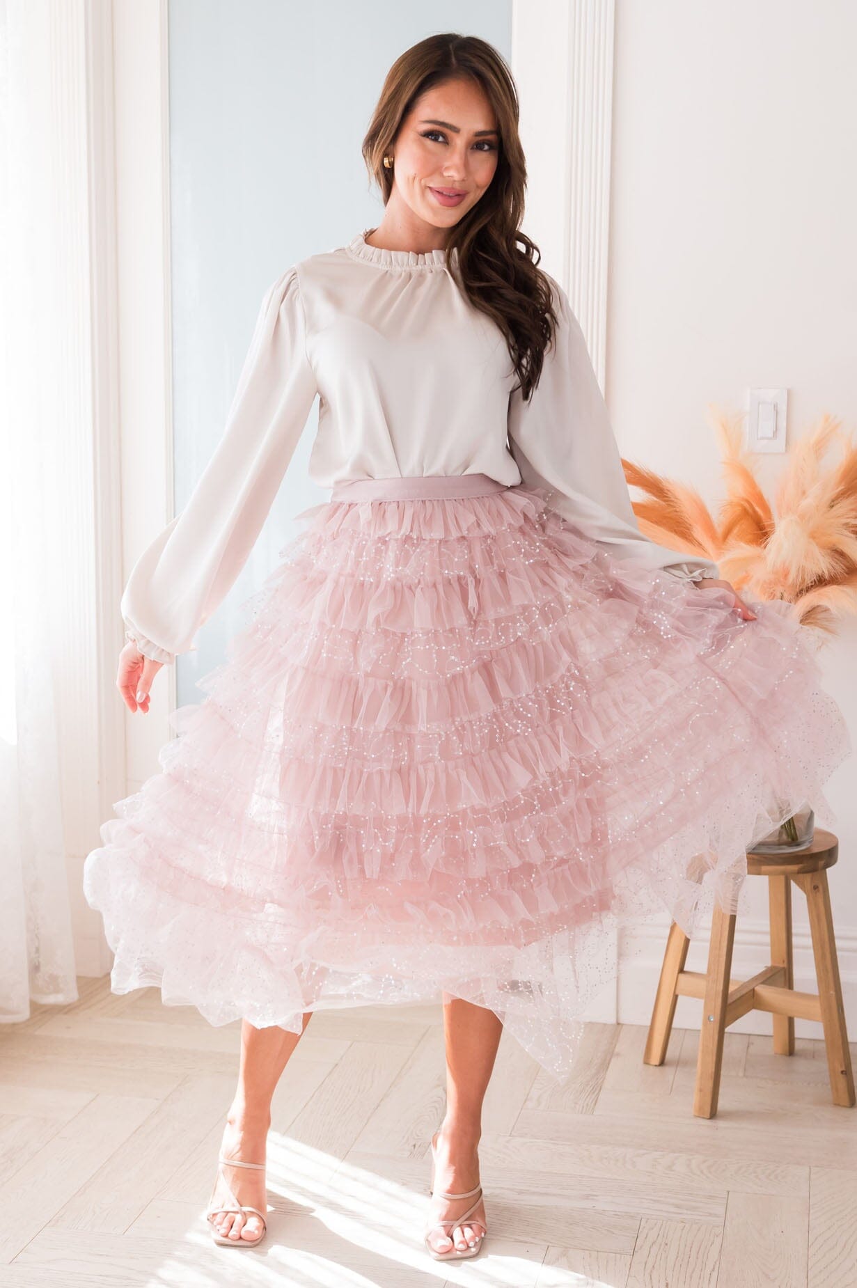 Only in Fairytales Modest Tulle Skirt Blush / L | Neesee's Dresses