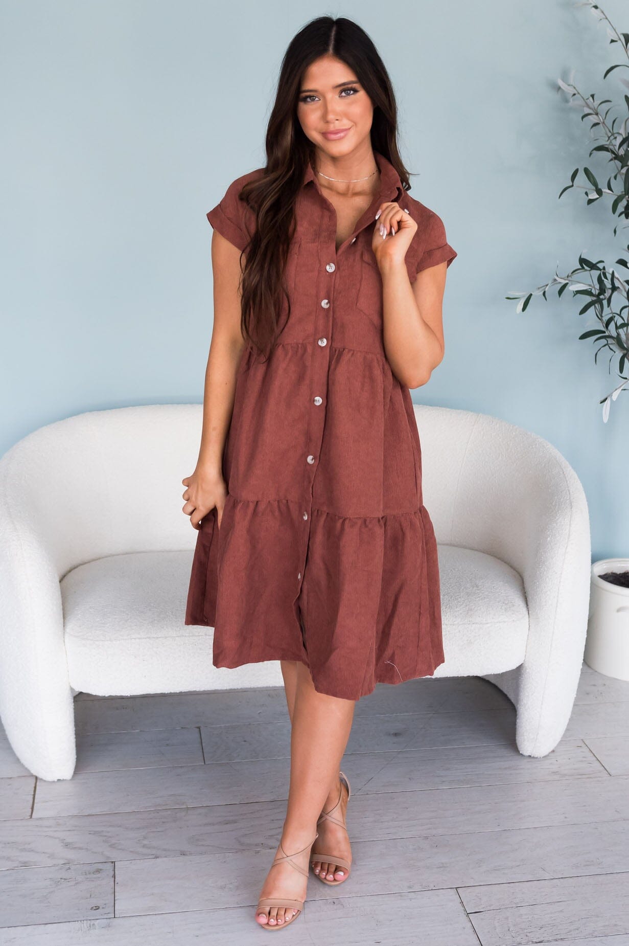 The Emerson Modest Corduroy Dress NeeSee s Dresses