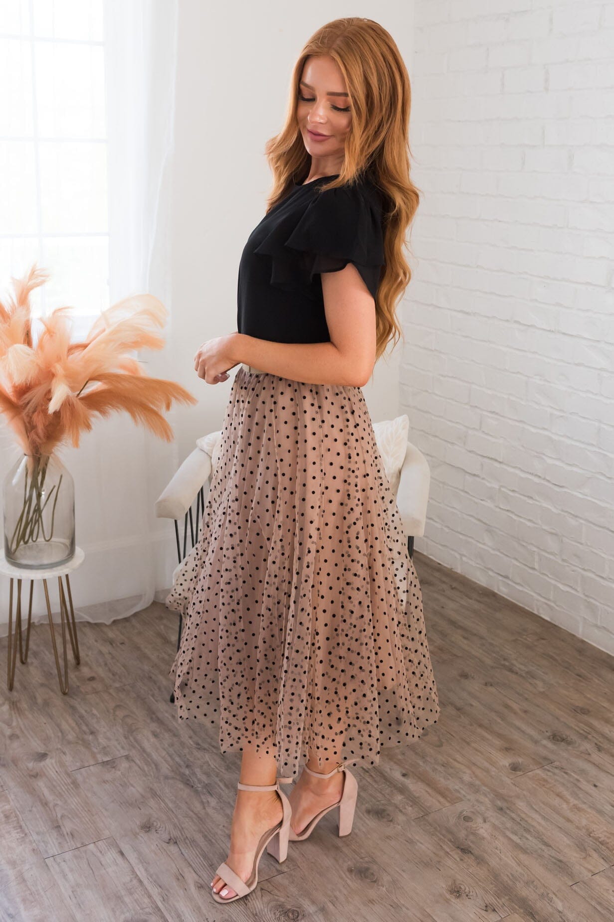 Connect the Dots Modest Tulle Skirt