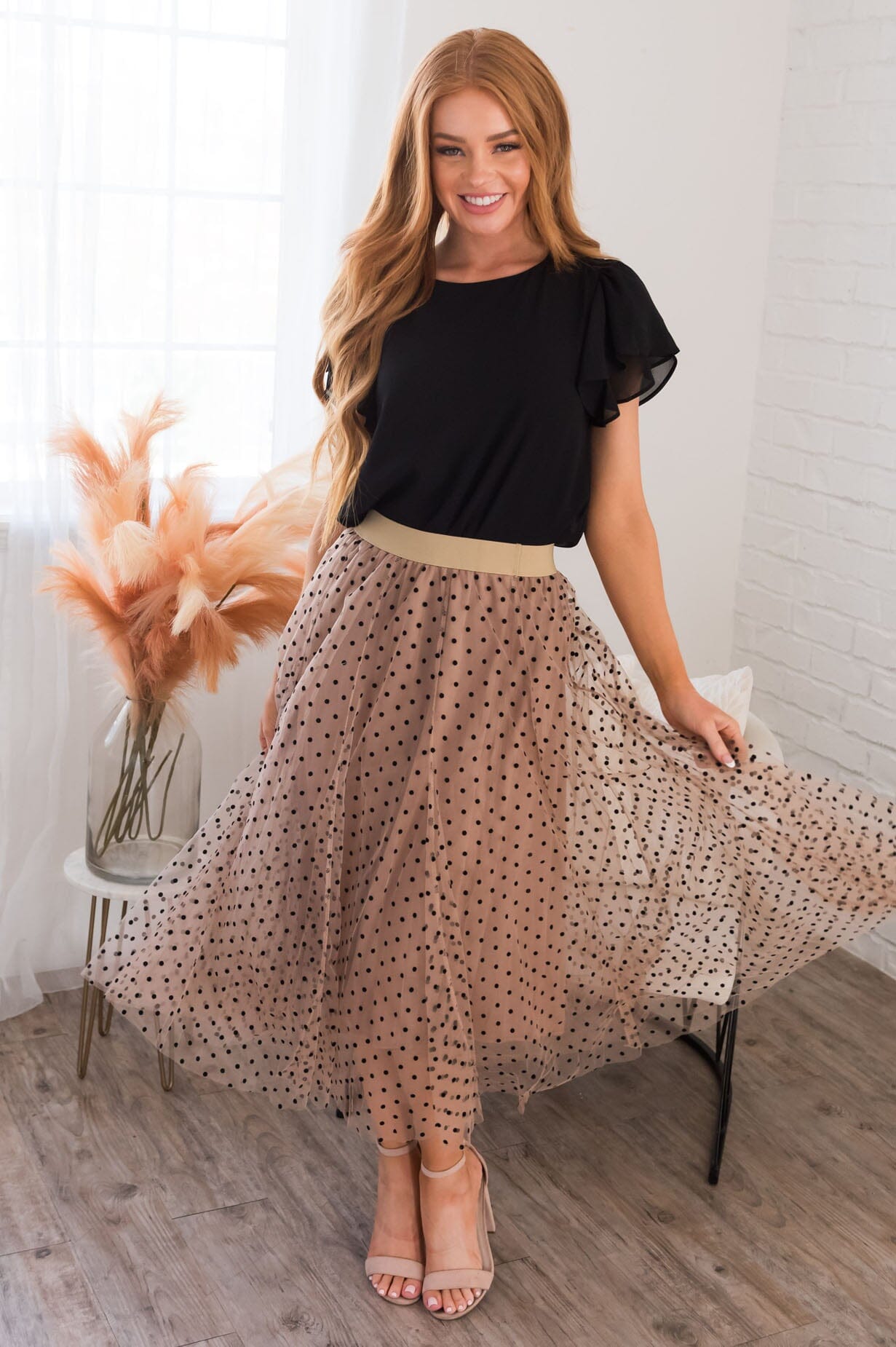 Connect the Dots Modest Tulle Skirt