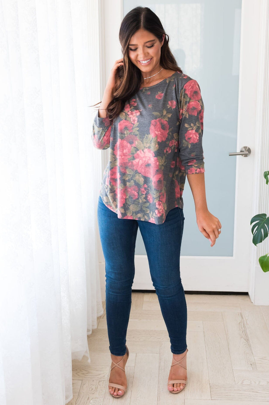 Be A Bold Beauty Modest Floral Top