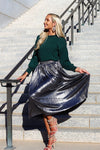 The Star-struck Metallic Skirt Skirts vendor-unknown