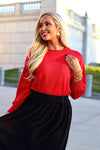 Chill Time Slouchy Sweater Tops vendor-unknown