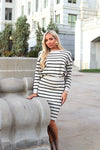 All Is Right Striped Sweater Skirt Tops vendor-unknown