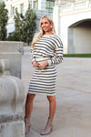 All Is Right Striped Sweater Skirt Tops vendor-unknown