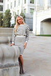 All Is Right Striped Sweater Skirt Tops vendor-unknown