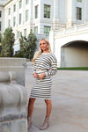 All Is Right Striped Sweater Skirt Tops vendor-unknown