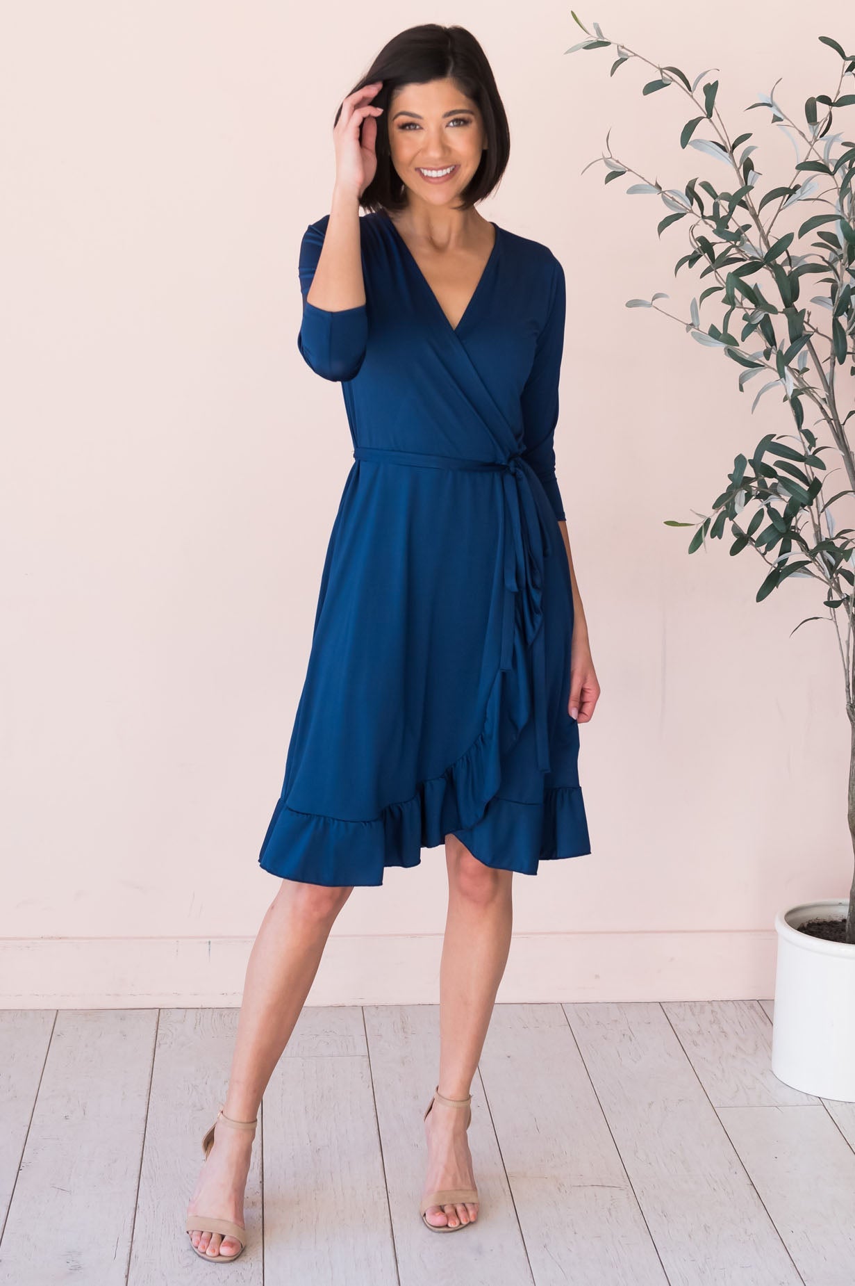 Modest 2024 wrap dress