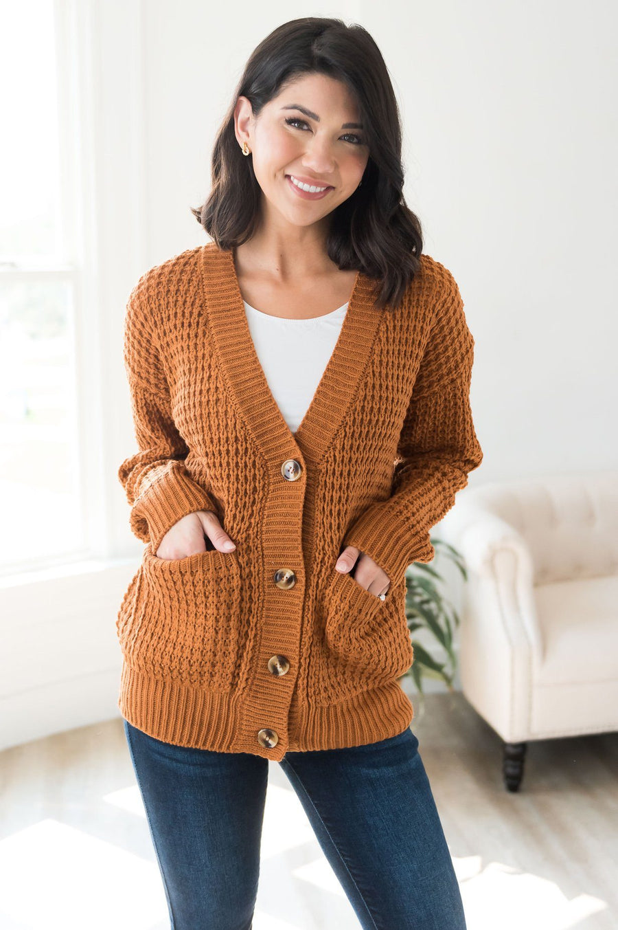 Autumn is Calling Button Up Cardigan Modest Dresses vendor-unknown 