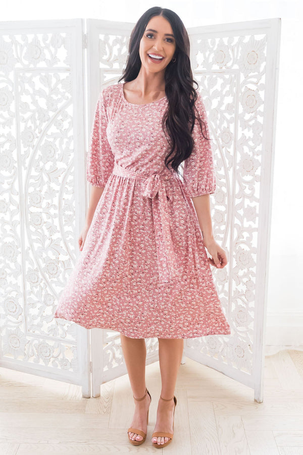 The Lisa Modest Floral Dress