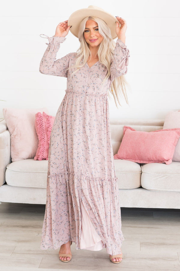 The Luca Modest Floral Maxi Dress