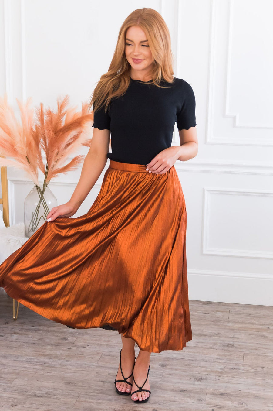 Under The Limelight Modest Pleat Skirt NeeSee's Dresses 