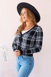 Trend Setter Plaid Modest Cropped Cardigan Modest Dresses vendor-unknown